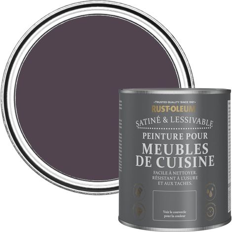 Peinture Violette pour Meubles de Cuisine, Finition Satinée - Jus de raisin 750ml (1/5)