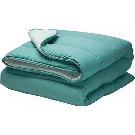 Nórdico de fibra bicolor de 300 gr/m²  Verde - Cama 135/140 (220x220)