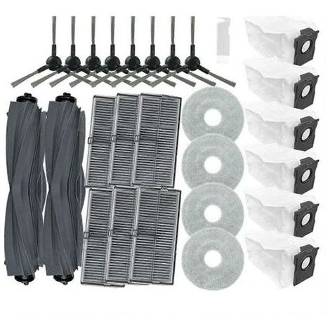 Pièces de rechange pour aspirateur Dreame Mova E30 Ultra : brosse principale, filtre HEPA, lingette, sac à poussière. (1/5)
