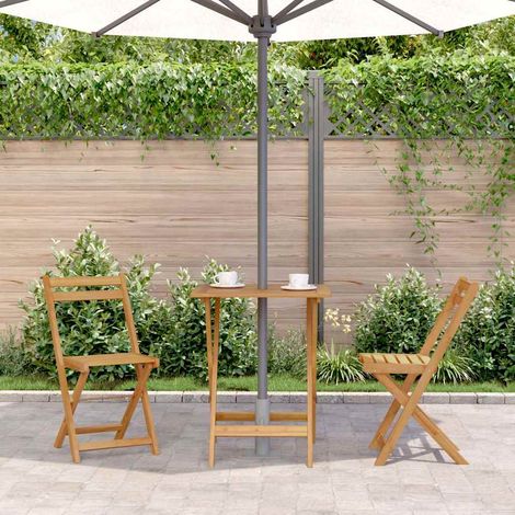 Table de jardin pliable Table d'appoint, Table de Balcon, 60x60x75 cm Bois d'acacia solide OIB9155E (1/5)