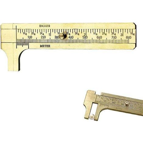 Pair Pied a Coulisse,Mini Pied à Coulisse,Pied à Coulisse en Laiton,Pied à Coulisse à Double Échelle,pour Précision Mesures Extérieur,80mm