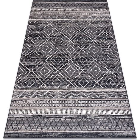 Carpet Wool ANGEL 7886 / 52055 Diamonds, ethnic grey / beige grey 240x340 cm