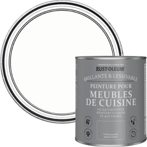 Peinture Blanche pour Meubles de Cuisine, Finition Brillante - Craie Blanche 750ml (1/5)
