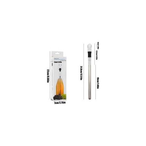 Bâton Refroidisseur de Vin en Acier Inoxydable – Accessoire idéal et Cadeau pour Amateurs de Vin Homme Femme Set Rafraîchisseur pour Vin Blanc et Rouge (1/5)