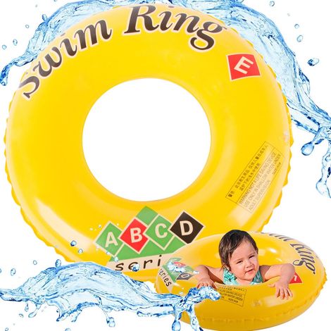 Bouée gonflable, 40 x 10 cm, couleur aléatoire, pour enfants, pour la natation, accessoire flottant destiné aux activités nautiques récréatives.-AquaForge (1/5)