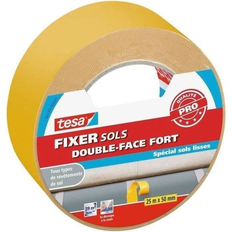 Tesa Ruban Adhésif Double Face 25m x 50mm Extra Fort