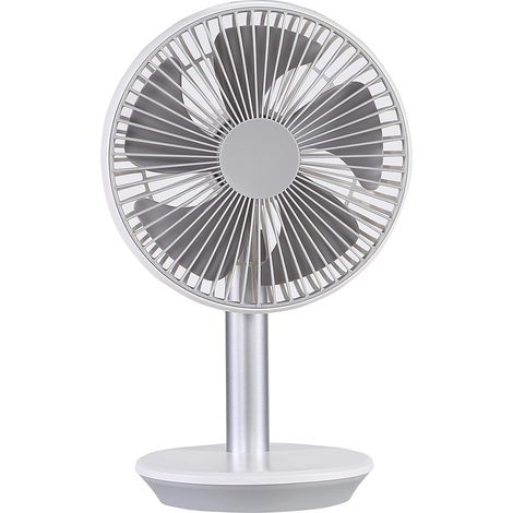1 Ventilateur de table, Batterie 2500 mAh, 3 vitesses, Minuterie 4h, Inclinable 45°, USB (1/5)