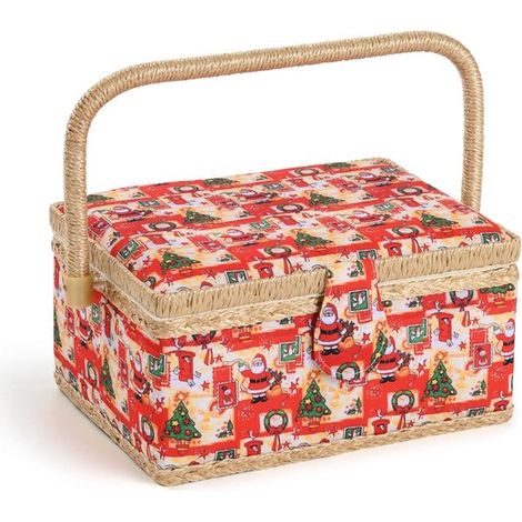 1 boîte à couture portable, compartiments organisés, panier de rangement textile pour atelier et voyage (1/4)