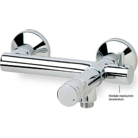 Minimagic miscelatore a parete per doccia con 2 raccordi a incasso regolabili da 125 a 165 mm R00744/3 (1/2)