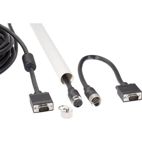 Câble de raccordement Renkforce VGA Fiche mâle VGA 15 pôles, Fiche mâle VGA 15 pôles 10.00 m noir RF-4537804 pour montage en tube creux, avec noy A860752 (1/3)