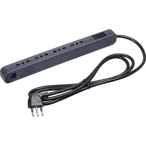 Multiprise Ultraslim multiprise avec Interrupteur Lumineux de sécurité Safe, Gris (1/5)