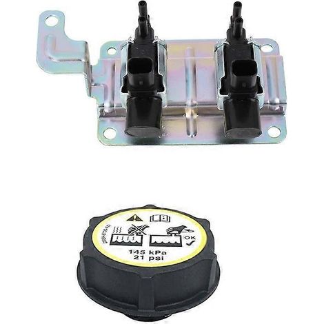 1 électrovanne de dépression du collecteur d'admission compatible avec Ford Focus et 1 bouchon de réservoir/radiateur, compatible avec Ford Focus, Fiesta et C-Max. (1/5)