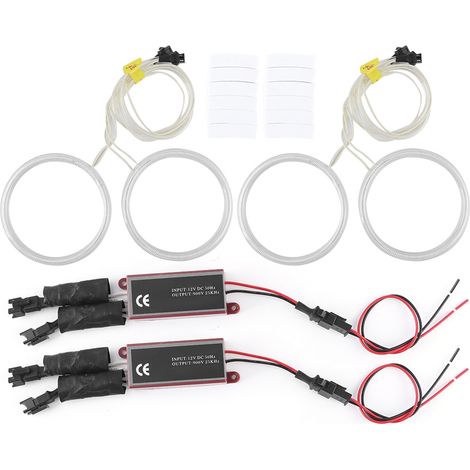 4 LED-Halo-Ringe 106 mm/4,2 Zoll für E46-Scheinwerfer, weiß, 4-teiliges Set für Tagfahrlicht (1/5)