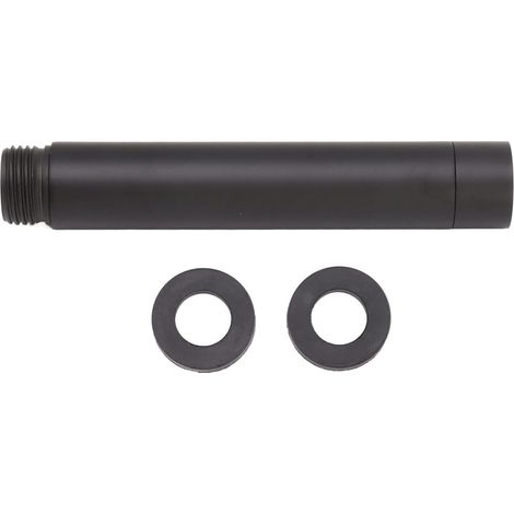 Bras D'Extension de Pommeau de Douche, Bras de Douche en Acier Inoxydable avec Rondelles Extension de Pommeau de Douche Universelle Noir (1/5)