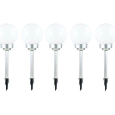 5er Set LED Steck Solar Leuchten Außen Beleuchtungen Kugel Stand Lampen Garten Dekorationen (1/5)