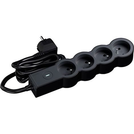 Multiprise Fb 4x2pt Standard Interrupteur 3m Noir - Legrand