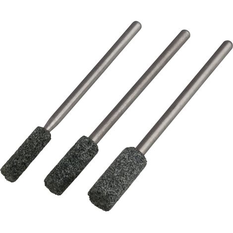Wolfcraft Schleifstifte 3 Stück Keramik für Kettensägen Bohrmaschinenaufsätze (1/2)
