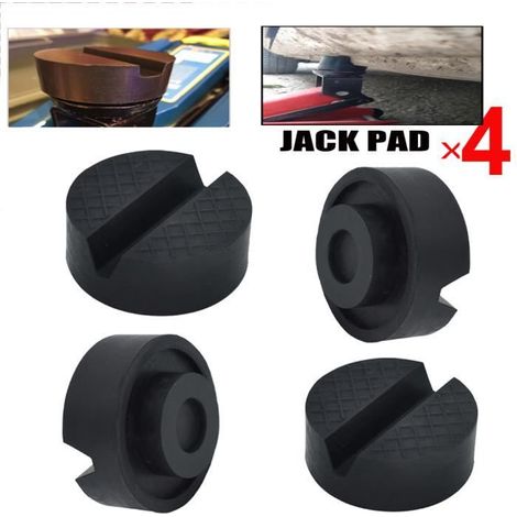 Adaptateur Jack Pad - Universel - Caoutchouc - 4 pièces - 6.5cm - Protection Châssis Voiture (1/4)