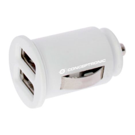 Cargador 2X USB POWER2GO Coche Blanco Pack 5