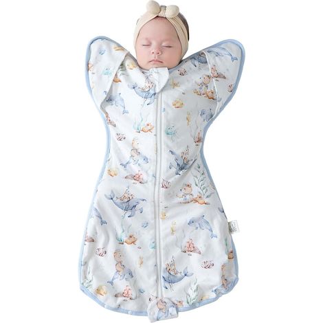 Bébé Gigoteuse 0.5 TOG avec Emmaillotage Auto-apaisante pour Sommeil (1/5)