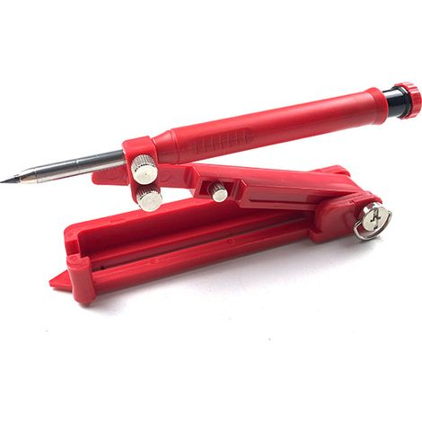 Outil de scribe de dessin pour le travail du bois Outil de scribe de crayon de construction multifonctionnel-Rouge
