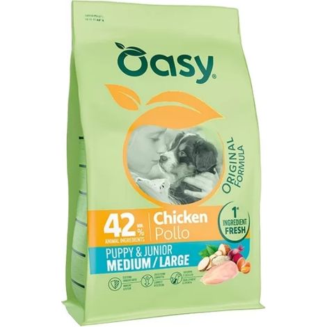 Oasy Original Formula Cane Puppy Medium Large Pollo 10 kg
