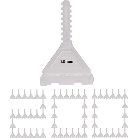 200 pezzi distanziatori per piastrelle da 1,5 mm, rivoluzionario sistema di livellamento delle piastrelle con vite da 1,5 mm, strumento di installazione delle piastrelle per pietra e pavimenti