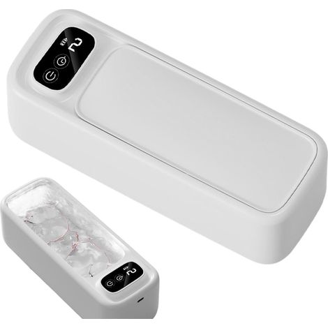 Nettoyeur de lentilles de contact portable, pour le nettoyage des lentilles, avec 4 modes de nettoyage et vibrations haute fréquence à 360°. (1/5)