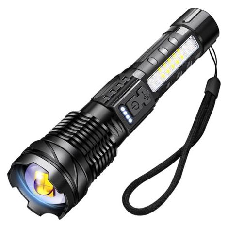 A76 Lampe Torche LED Ultra Puissante 20000 Lmens Lampe de Poche USB Rechargeable 7 Modes Lampe Torche Tactique avec Clip pour Camping Randonnée Urgence [Classe énergétique A] (1/5)