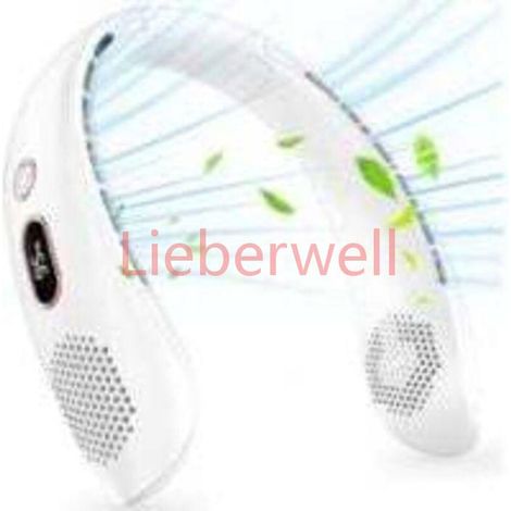 Ventilateur de cou USB portable , OKZ , Silencieux , Sans lame , Flux d'air à 360° , Rechargeable , 3 vitesses (1/4)