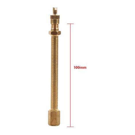 HOXILEELEO - Estensione pneumatico valvola in ottone 100 mm – Gonfiaggio veloce e sicura, Compatibile con sensori TPMS – Resistente e leggero (1/5)