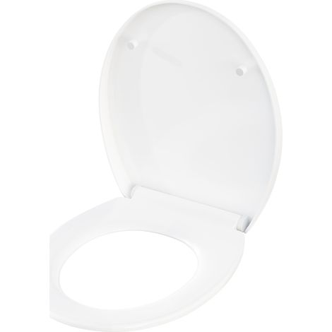 Abattant WC ovale universel en polypropylène renforcé – Résistant UV – Antibactérien – Installation facile – Nettoyage rapide – Charnières sécurisées – Design anti-éclaboussures – Durable et hygiéniqu (1/5)