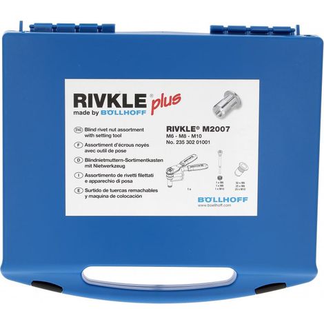 Coffret RK07 TP Moleté avec Pince M2007 + Assortiment En M6-M8-M10