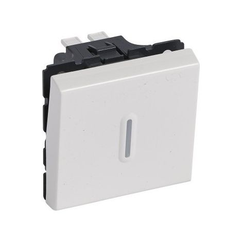Legrand – Poussoir composable 2 modules – Commande momentanée 6 A 250 V – Montage emboîtant – IP31 IK04 – Thermoplastique blanc brillant