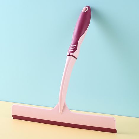 Escobilla de goma colgante, mini escobilla de ducha, escobilla multifuncional para puertas de ducha de cristal (rosa, juego de 2) (1/5)