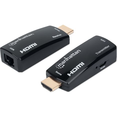 Estensore HDMI Manhattan 1080p con Trasmettitore e Ricevitore AV Ethernet Compatto Nero (1/5)