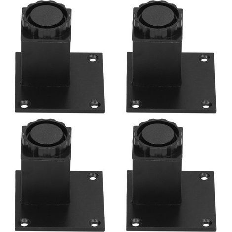 Lot de 4 pieds de meuble réglables – Réglage jusqu'à 15 mm – Support carré 60 mm (1/5)