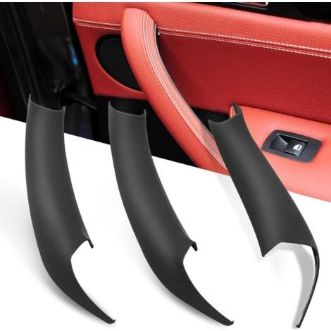 QORVA-3PCS Poignées de Porte Intérieures Compatible avec bmw X3 F25 2010-2017,X4 F26 2010-2017,Poignées de Porte Pour Avant Droite,Porte Arrière Gauche et Arrière Droite (Noir)