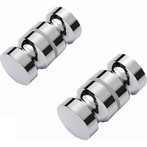 Perillas de acero inoxidable para puertas de ducha corredizas, manijas de vidrio para puertas de ducha para baño, cocina, hogar, oficina, hotel, 2 pares