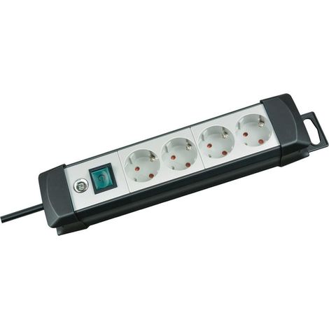 Base Multiple Line 4T 1,8 m Noir avec Interrupteur (1/4)