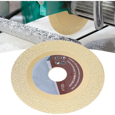 Disque de coupe diamanté à braser plaqué titane 100 mm, maille 60, accessoire (1/5)