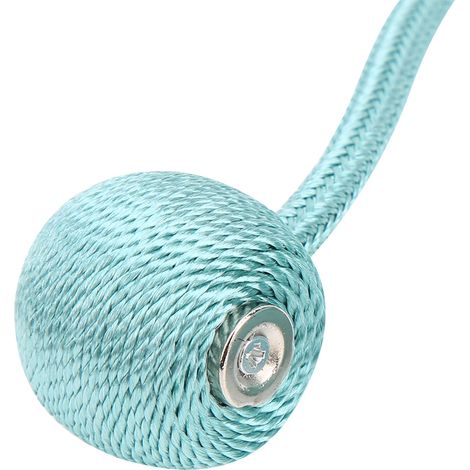 Lot de 2 embrasses magnétiques robustes pour rideaux, avec boucle de fixation, accessoires décoratifs pour fenêtres (bleu-vert) (1/5)