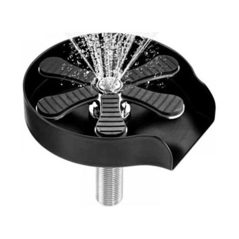 Rince Verre Evier, Lave Verre pour éVier Lavabo, Rince Verre Brosse En Verre pour éVier De Bar, En Acier Inoxydable, Lave Biberon Bouteille, Accessoire Evier Cuisine, Rinceur De Verre, Noir (1/5)