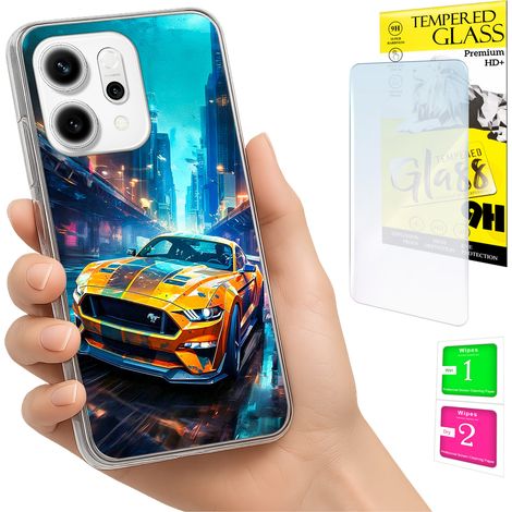Custodia per Oppo Reno 14F / 14 FS 5G, cover fotografica, cover posteriore + vetro 9H (1/5)