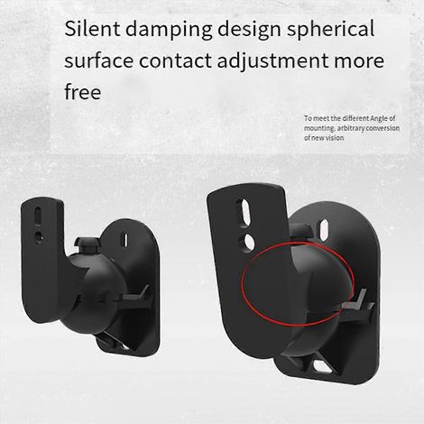 Deux supports muraux réglables pour haut-parleurs et des supports pour enceintes surround. (1/5)