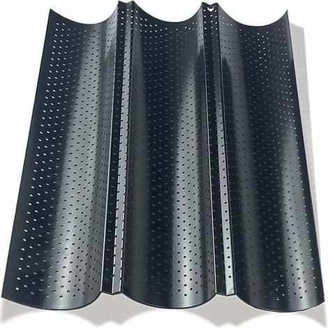 Molde perforado para 3 baguettes – Horneado uniforme – Corteza crujiente – Apto para lavavajillas – Dimensiones: 38 x 24,5 x 2,4 cm (1/5)