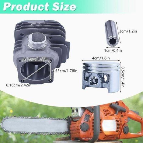 Piston et Cylindre pour Stihl 026 MS260 Series. Nikasil 44.7mm Piston + Cylindre + Joints + Valve de Décompression + Bougie Accessoire Tronçonneuse Kit de Pièces 16 en 1 (1/5)