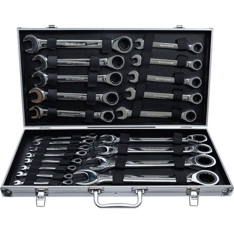 BGS Diy 30009  Set di chiavi combinate a cricchetto  SW 6-32 mm  22 pezzi
