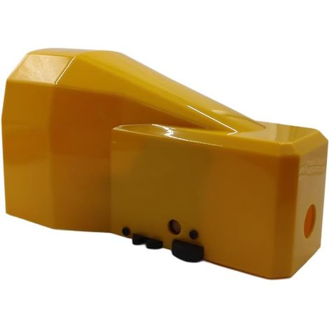 Valve à pédale pneumatique, 1/4" BSP 3 voies 2 positions Filetage caoutchouc antidérapant Régulation de pression 4F210-08G avec raccords pneumatiques de 6 mm avec couvercle de protection (jaune) (1/5)