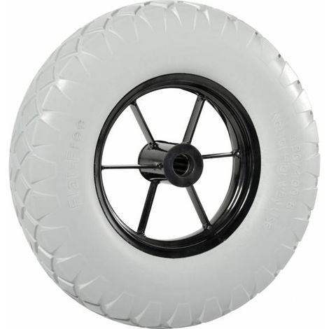 Haemmerlin – Roue increvable 400 mm – Compatible brouettes Expert Twin et Cargo – Moyeu Ø 25 mm – Longueur moyeu 76 mm – Poids 2,8 kg